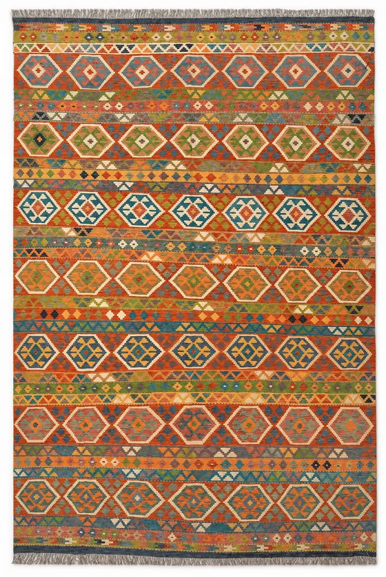 Kilim Handwoven Flatweave, Kilim · Multicolor