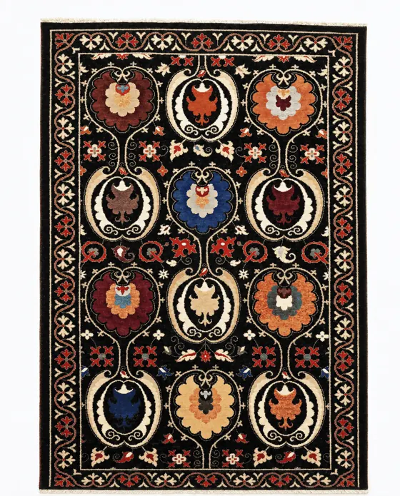 Suzani Wool, Suzani · Black