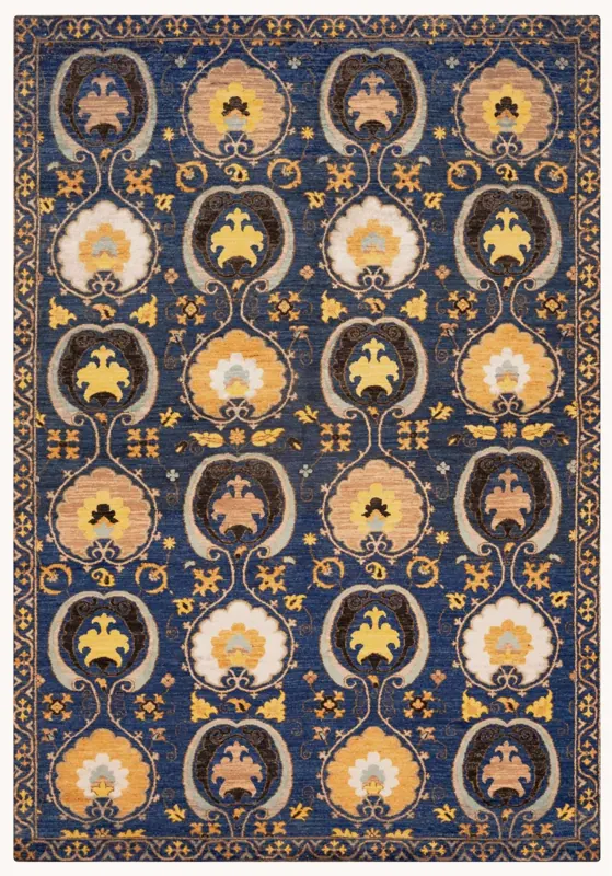 Suzani Wool, Suzani · Blue