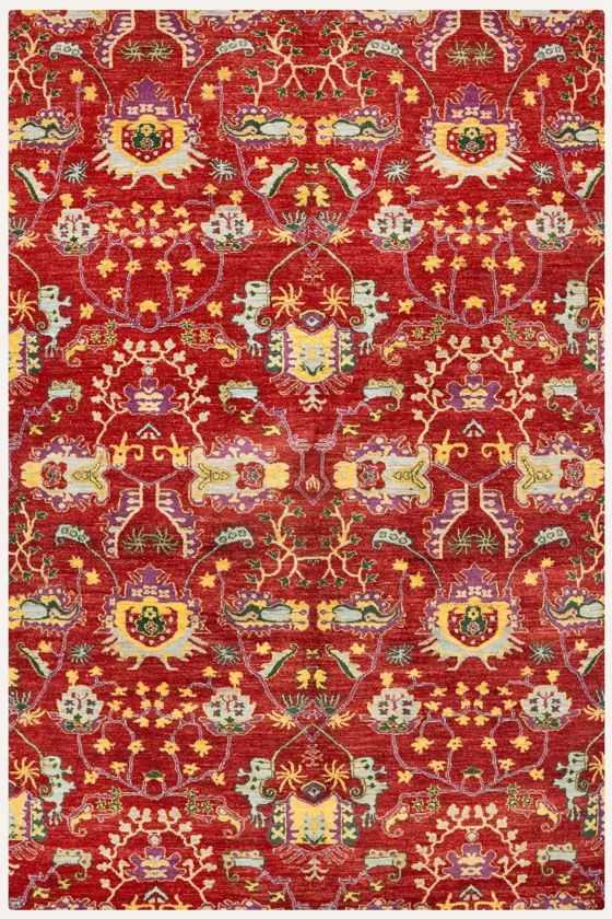 Suzani Wool, Suzani · Red