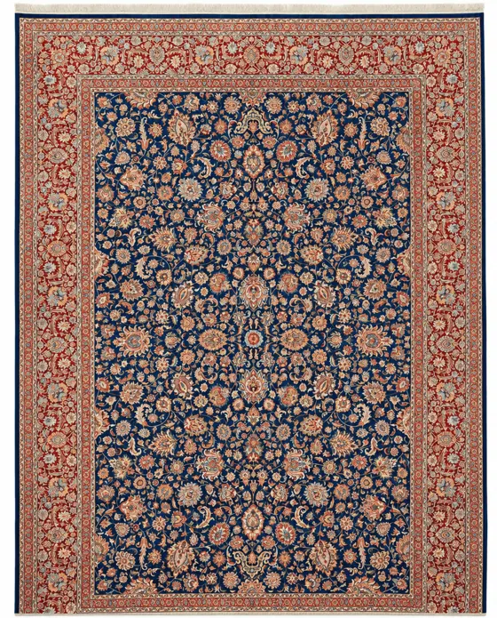 Turkish All-Over Floral Silk-Wool, Turkish · Blue